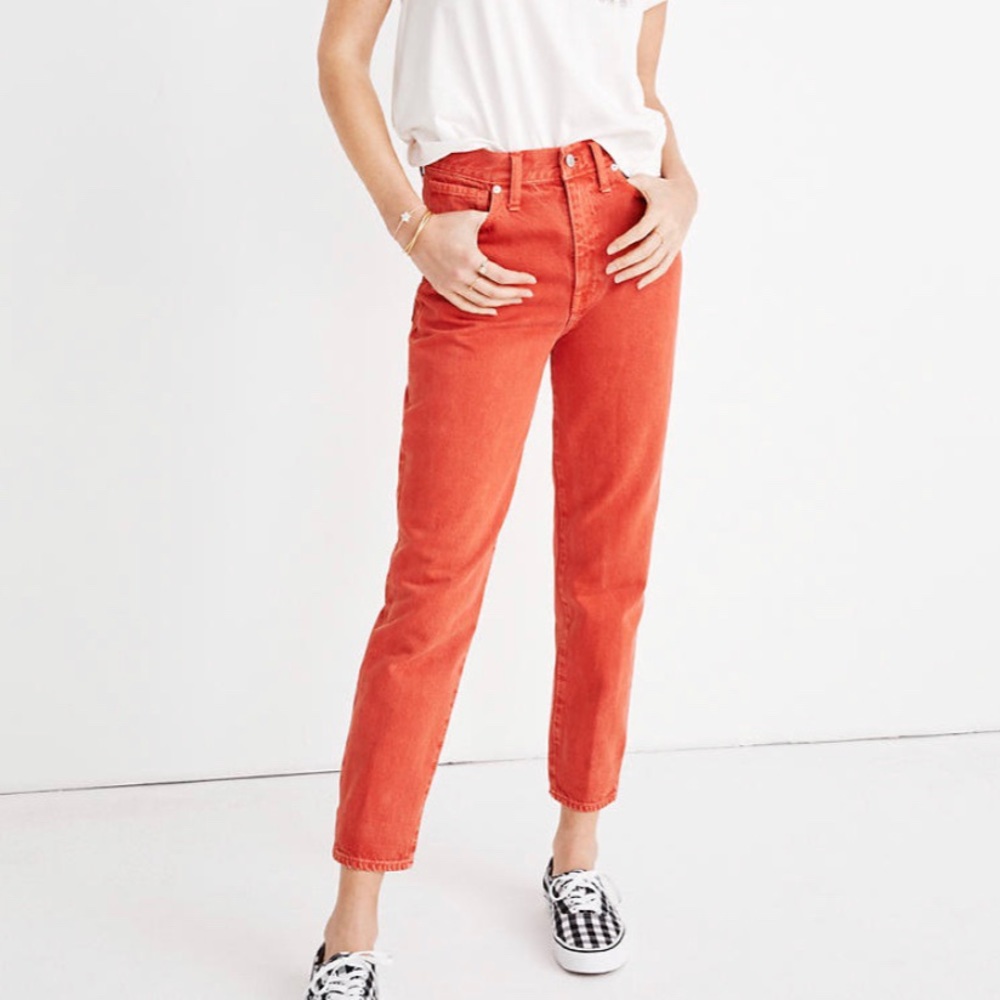Madewell extra high rise mom jean